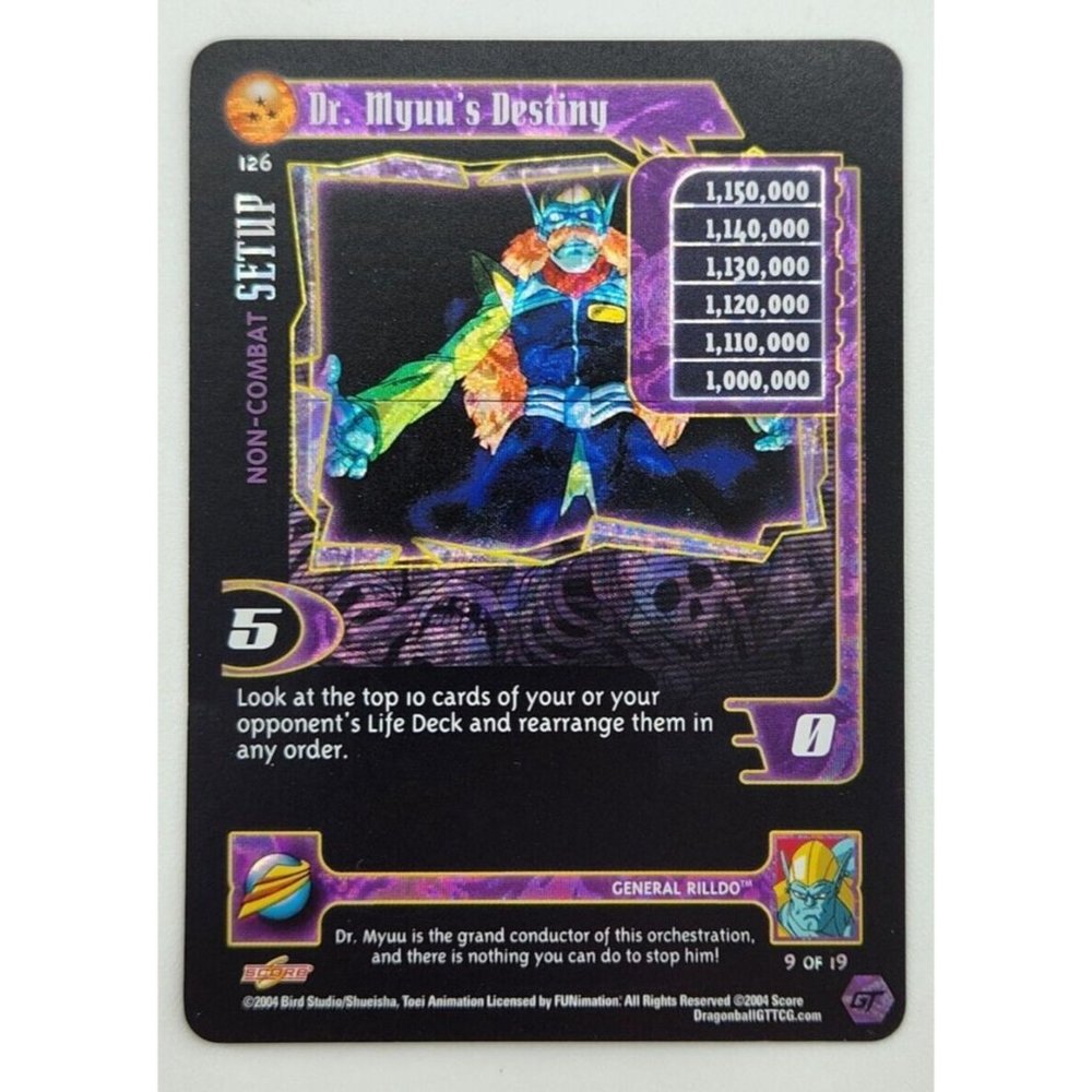 RARE HTF DBGT Dragon Ball GT FOIL Dr. Myuu's Destiny 126 CCG Score 2004